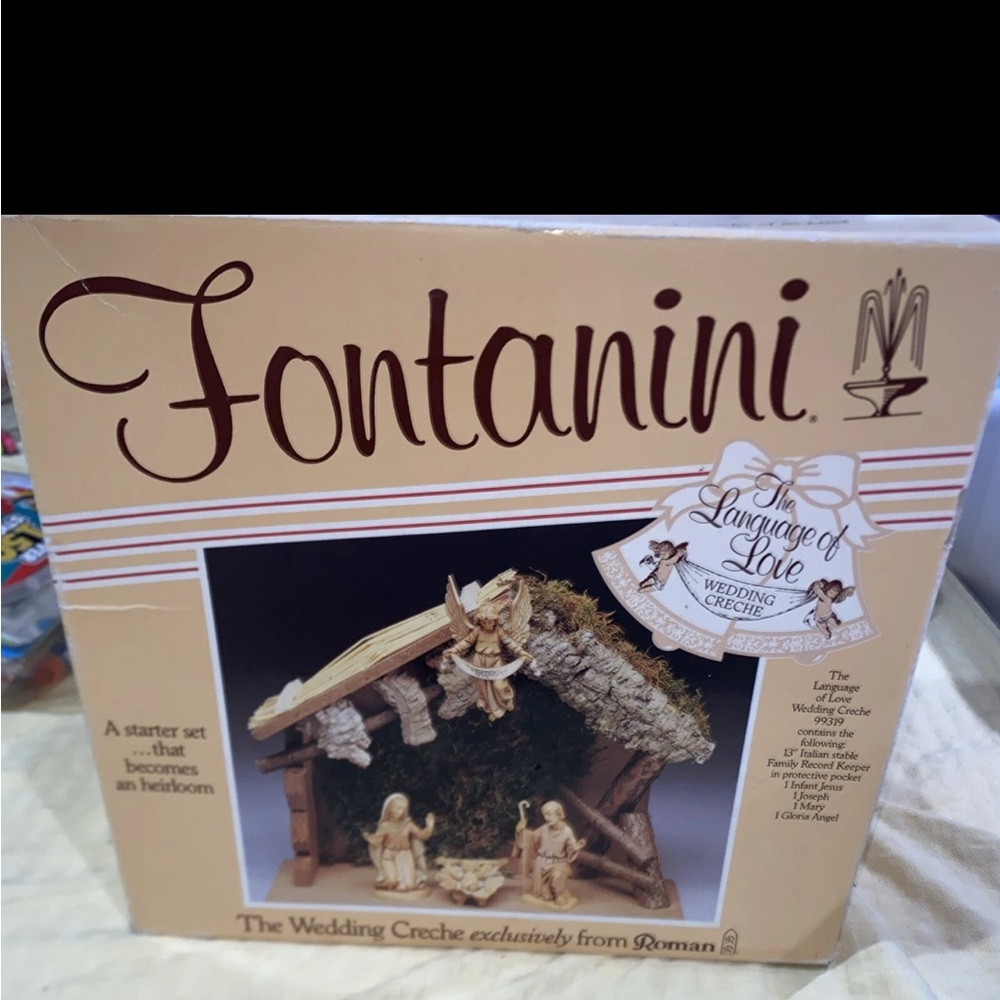 Vintage fontanini Roman RARE nativity‎ Set depose italy W/ Box & Papers Creche